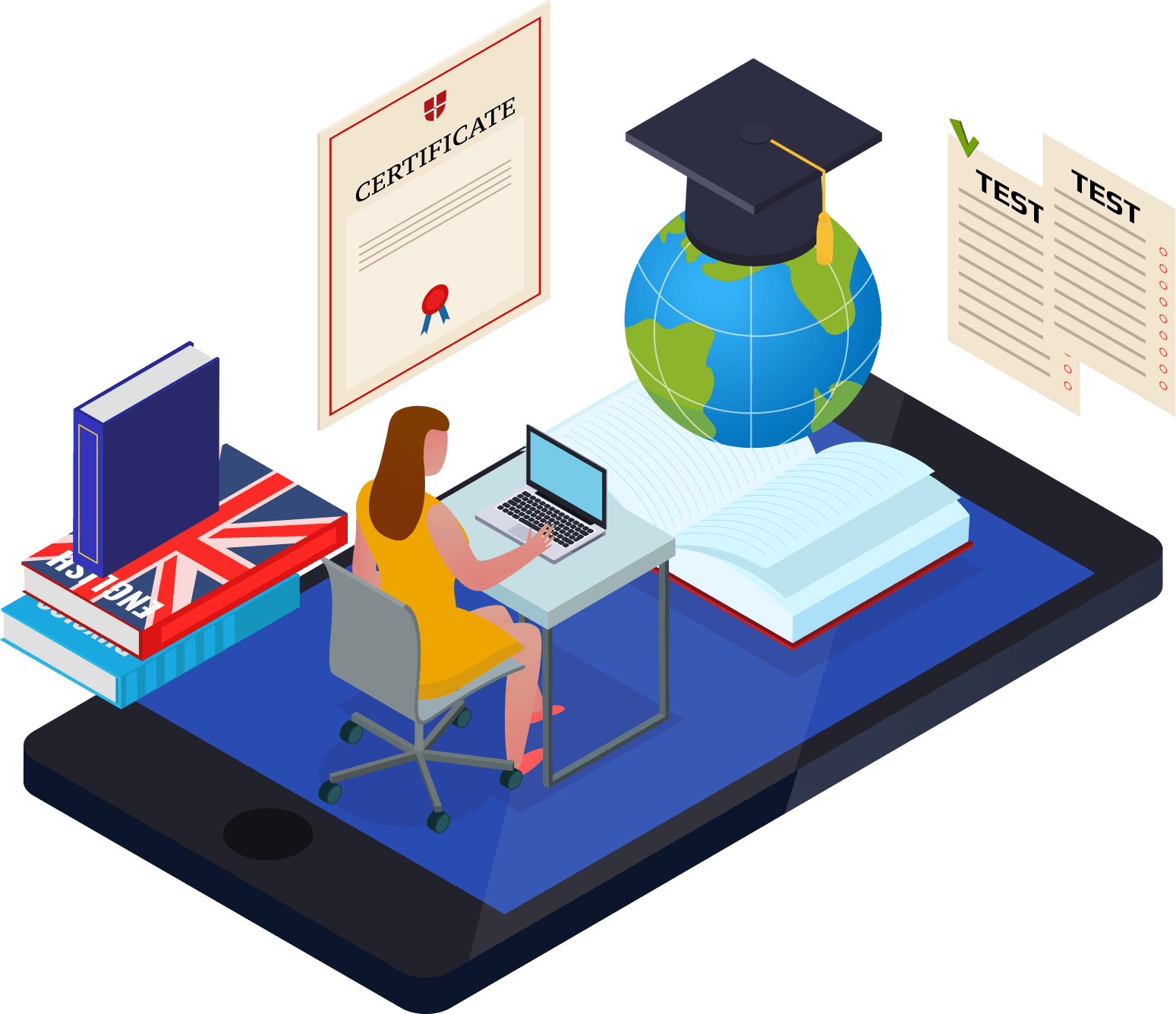 Student learning illustration