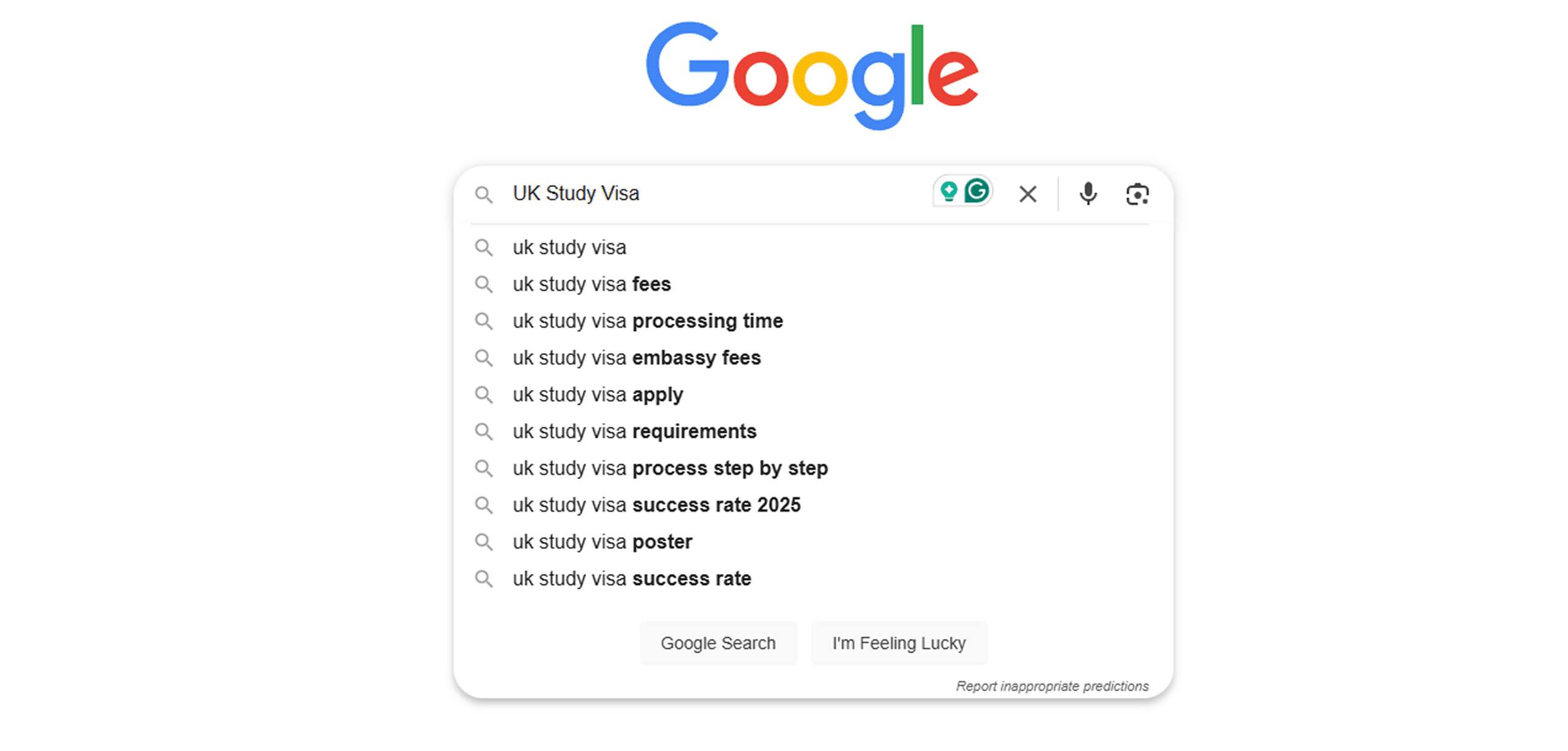 On Google search, enter UK Study Visa